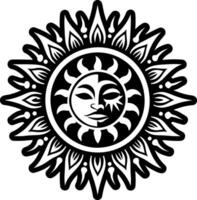 A solid style icon of solar eclipse symbol vector