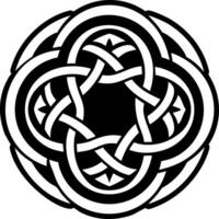 A filled style icon of knotwork tattoo vector
