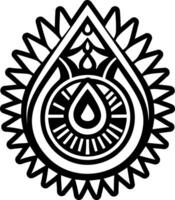 A solid style icon of rain drop symbol vector