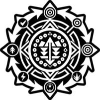 A glyph style icon of ancestor symbol vector