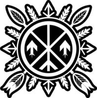 A solid style icon peace symbol vector