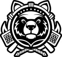A glyph style icon of beaver symbol vector