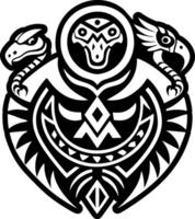 A filled style icon of shaman symbol vector