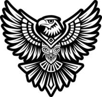 A filled style icon of eagle wings symbol vector