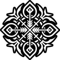 A glyph style icon of guardian sigil symbol vector