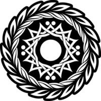 A glyph style icon of wreath symbol vector