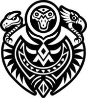 A glyph style icon of hawk symbol vector