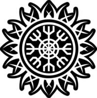 A filled style icon of dazhbog symbol vector