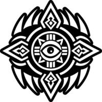 A glyph style icon of guardian eye symbol vector