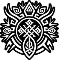 A solid style icon of slavic totem symbol vector