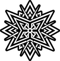 A solid style icon of zorya star symbol vector