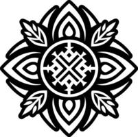 A filled style icon of cherokee pattern symbol vector