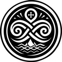 A filled style icon of river symbol vector