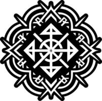 A filled style icon of fortune rune symbol vector