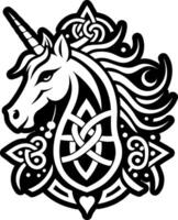 A glyph style icon of unicorn head symbol vector