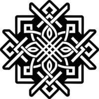 A filled style icon of pagan knot symbol vector