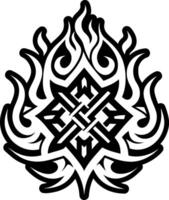 A glyph style icon of eternal fire symbol vector