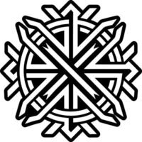 A glyph style icon of death rune symbol vector