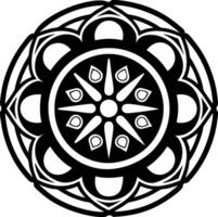 A solid style icon of geometric art symbol vector