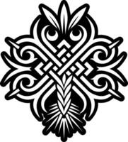 A filled style icon of pagan wheat symbol vector