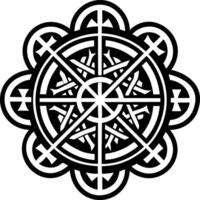 A glyph style icon of creation wheel symbol vector
