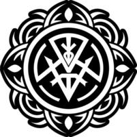 A filled style icon of rune art symbol vector