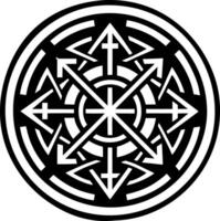 A solid style icon of pagan symbol tattoo vector