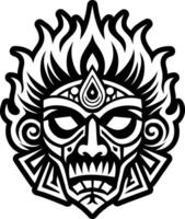 A solid style icon of slavic mask symbol vector