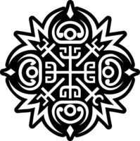 A glyph style icon of cherokee language symbol vector