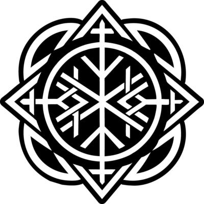 A glyph style icon of earth rune symbol