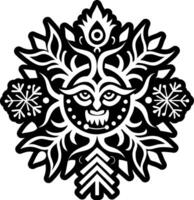 A solid style icon of nature spirit symbol vector