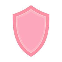 Pink Shield for Protection and Security in Modern Design vector