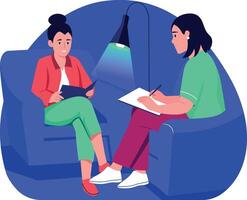 A flat style of a group discussion vector