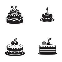 Modern Abstract Cake Icon for Bakery Branding vector
