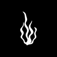 Abstract White Flame Shape vector