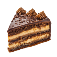 Delicious isolated Hungarian dobos torte showcasing layers of chocolate and cream png