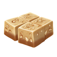 Delightful Turkmen halva with rich flavors and crunchy nuts on a flat surface png