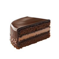 Delicious realistic chocolate cake served on a plate ready for enjoyment at a cafe png