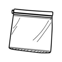 Reusable plastic ziplock bag, clear storage solution eco friendly, durable, simple design for preserving freshness vector