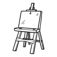 Simple Line Art Drawing of Artist's Easel for Creative Projects and Art Design vector