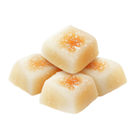 Isolated Maldivian bondi blocks arranged neatly with a glossy finish and a hint of flavor png