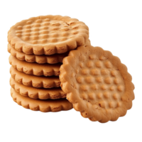 Isolated stack of Belgian speculoos cookies on a plain surface png