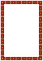 Ornate Gold and Red Classic Frame Design with Empty Center vector