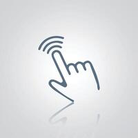 Online finger cursor icons, mouse icons, actions with a silver background vector