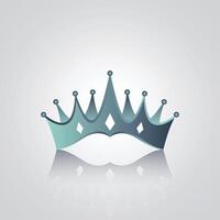 Diamond crown icon art with a unique design with farozi, a silver background vector