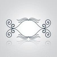 a decorative seamless design of calligraphy with a flower on it with a silver abstract background vector