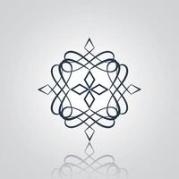 Floral ornament baroque floral border design of patterns with a silver abstract background vector