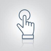Hand Click Icon, gesture hand signs, Hand gesture icons with a silver abstract background vector