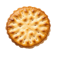 Isolated Mongolian boortsog biscuit showcasing golden brown texture and unique design png