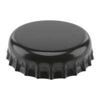 Elegant black bottle cap displaying drink closure, beverage protection, and modern design against Transparent background png